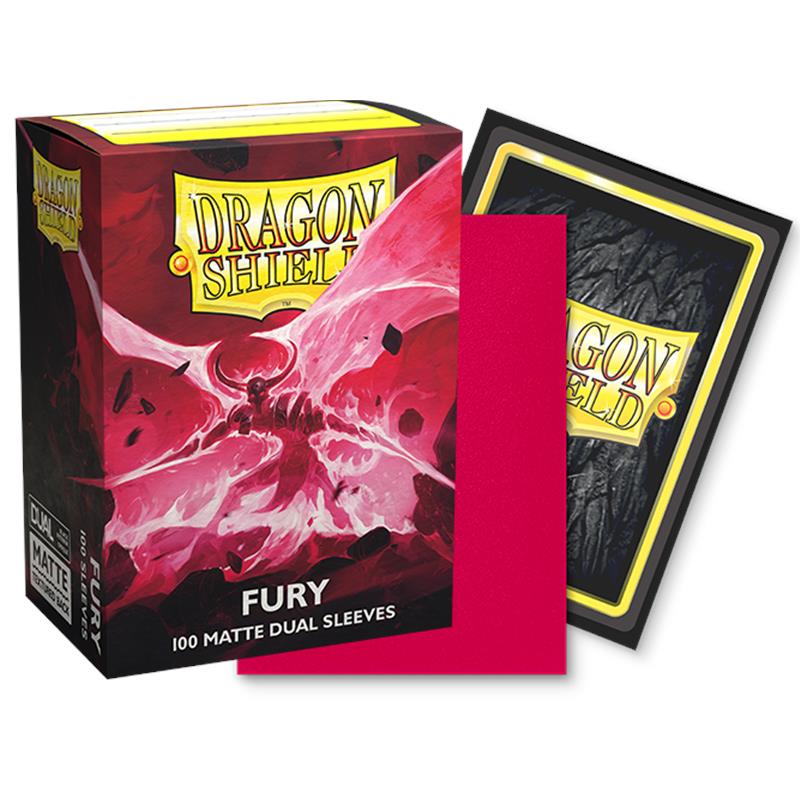 Dragon Shield Dual Matte Sleeves - Fury 'Alaric, Crimson King'